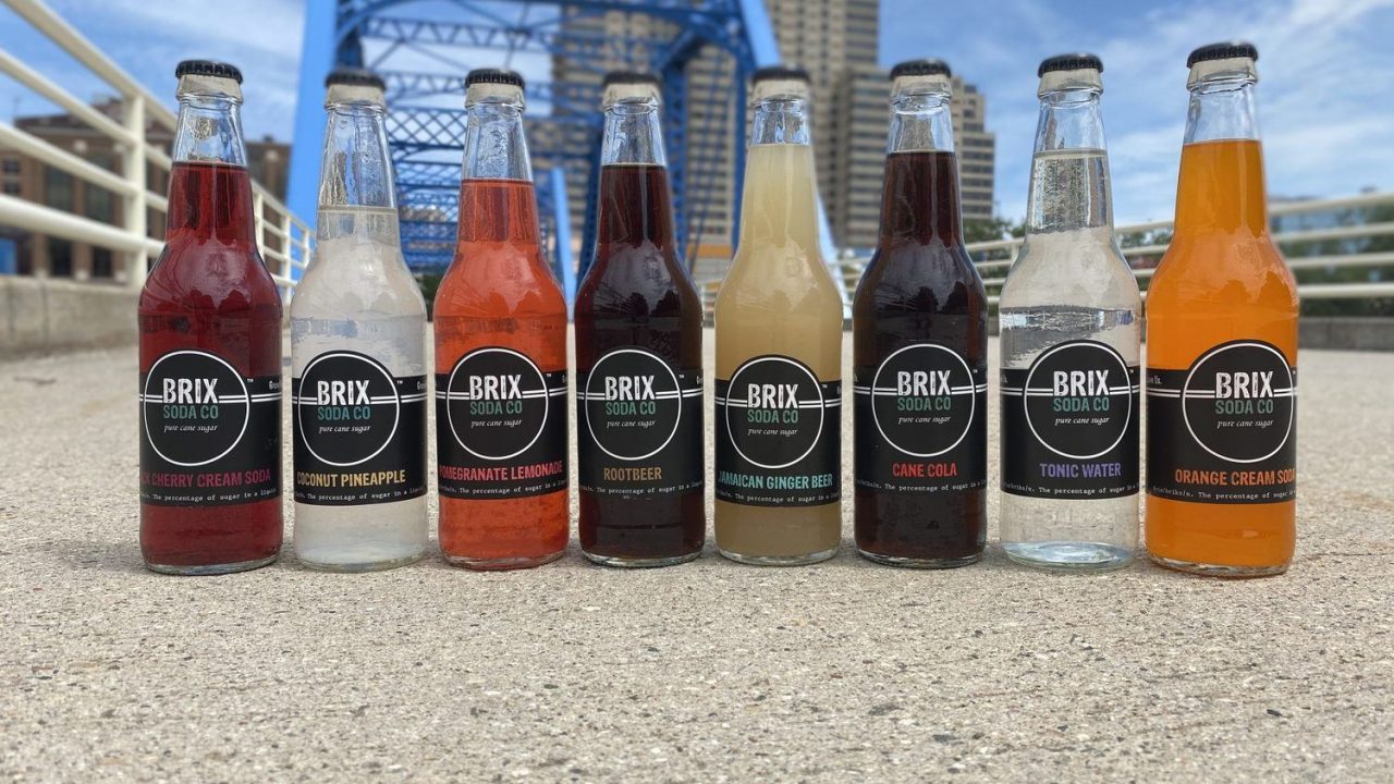 brix bottles in downtown grand rapids by blue bridge